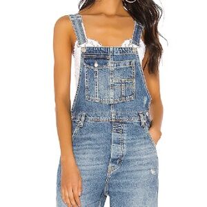 Free People Baggy Boyfriend Overalls